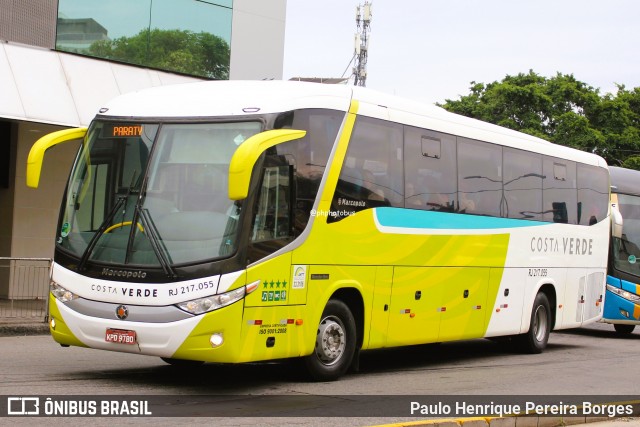 Costa Verde Transportes RJ 217.055 na cidade de Rio de Janeiro, Rio de Janeiro, Brasil, por Paulo Henrique Pereira Borges. Número da foto: #12419957.