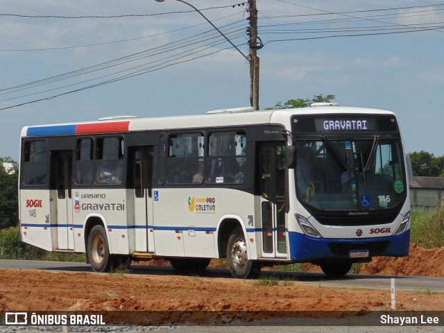SOGIL - Sociedade de Ônibus Gigante Ltda. 146 na cidade de Gravataí, Rio Grande do Sul, Brasil, por Shayan Lee. Número da foto: #12420315.