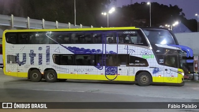 UTIL - União Transporte Interestadual de Luxo 13105 na cidade de Santos, São Paulo, Brasil, por Fábio Paixão. Número da foto: #12422872.