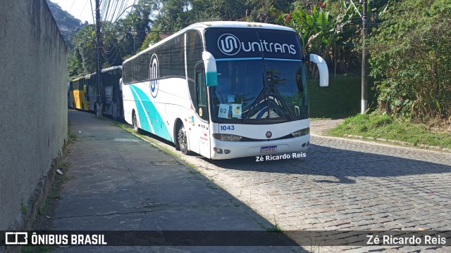 Unitrans Transportes Rodoviários 1043 na cidade de Petrópolis, Rio de Janeiro, Brasil, por Zé Ricardo Reis. Número da foto: #12421670.