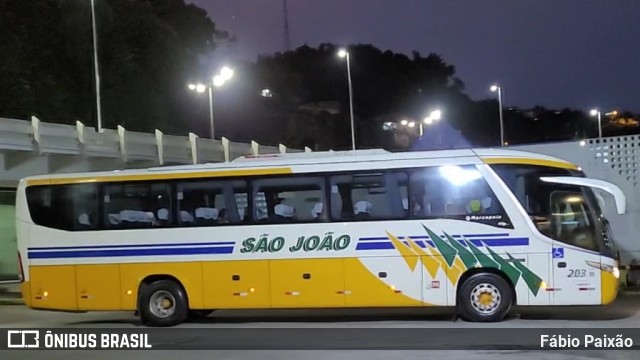 Sajotur - São João Turismo Jundiaí 203 na cidade de Santos, São Paulo, Brasil, por Fábio Paixão. Número da foto: #12422867.