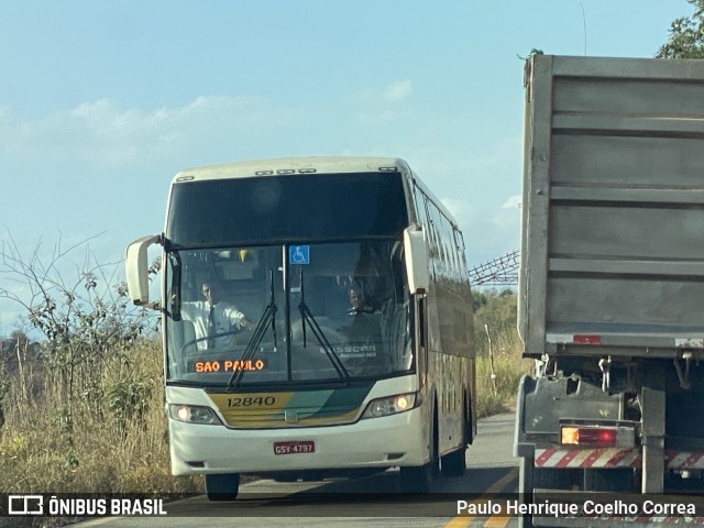 Empresa Gontijo de Transportes 12840 na cidade de Guanhães, Minas Gerais, Brasil, por Paulo Henrique Coelho Correa. Número da foto: #12422522.