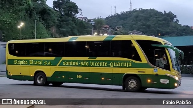Viação Rápido Brasil 999 na cidade de Santos, São Paulo, Brasil, por Fábio Paixão. Número da foto: #12422744.