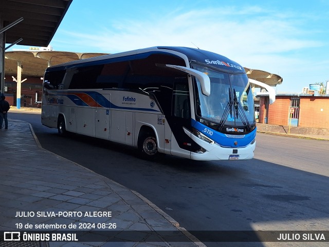 VUSC - Viação União Santa Cruz 5110 na cidade de Porto Alegre, Rio Grande do Sul, Brasil, por JULIO SILVA. Número da foto: #12421869.