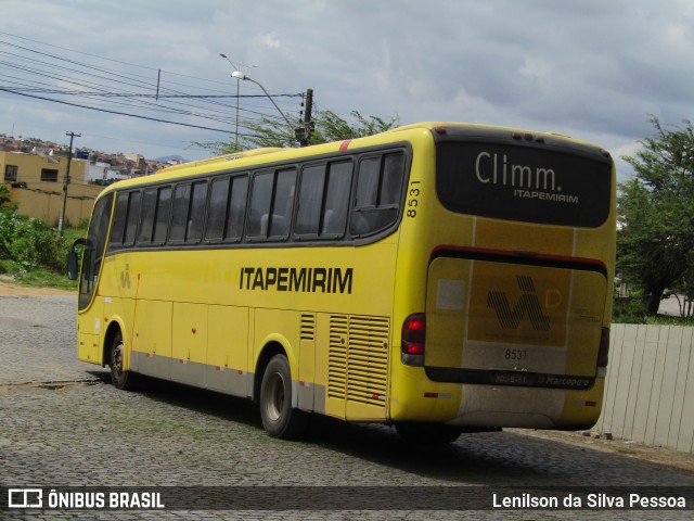 Viação Itapemirim 8531 na cidade de Caruaru, Pernambuco, Brasil, por Lenilson da Silva Pessoa. Número da foto: #12421755.