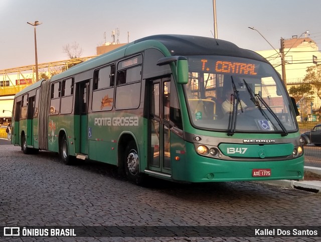 VCG - Viação Campos Gerais 1347 na cidade de Ponta Grossa, Paraná, Brasil, por Kallel Dos Santos. Número da foto: #12377984.