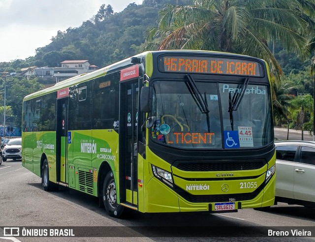 Viação Pendotiba 2.1.055 na cidade de Niterói, Rio de Janeiro, Brasil, por Breno Vieira. Número da foto: #12376358.