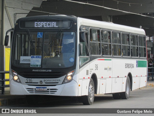 Borborema Imperial Transportes 516 na cidade de Jaboatão dos Guararapes, Pernambuco, Brasil, por Gustavo Felipe Melo. Número da foto: #12375824.