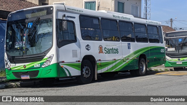 Viação Piracicabana Santos 4262 na cidade de Santos, São Paulo, Brasil, por Daniel Clemente. Número da foto: #12377364.