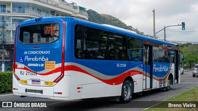 Viação Pendotiba RJ 211.039 na cidade de Niterói, Rio de Janeiro, Brasil, por Breno Vieira. Número da foto: #12376329.