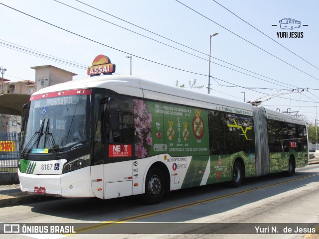 Next Mobilidade - ABC Sistema de Transporte 8187 na cidade de São Bernardo do Campo, São Paulo, Brasil, por Yuri N.  de Jesus. Número da foto: #12377241.