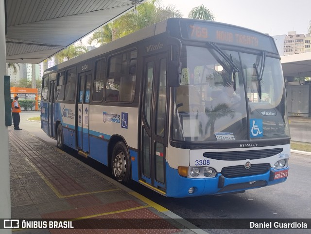 Emflotur - Empresa Florianópolis de Transportes Coletivos 3308 na cidade de Florianópolis, Santa Catarina, Brasil, por Daniel Guardiola. Número da foto: #12376653.