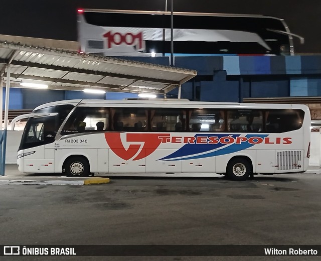 Viação Teresópolis RJ 203.040 na cidade de Rio de Janeiro, Rio de Janeiro, Brasil, por Wilton Roberto. Número da foto: #12376202.