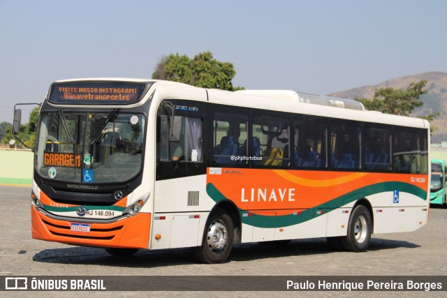 Linave Transportes RJ 146.094 na cidade de Nova Iguaçu, Rio de Janeiro, Brasil, por Paulo Henrique Pereira Borges. Número da foto: #12378220.