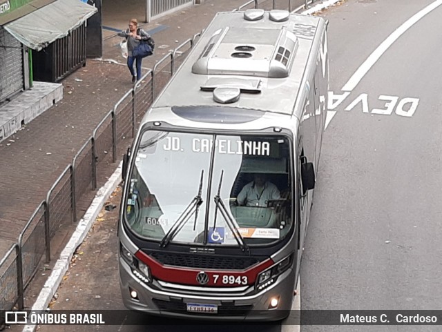 Transwolff Transportes e Turismo 7 8943 na cidade de São Paulo, São Paulo, Brasil, por Mateus C.  Cardoso. Número da foto: #12424229.