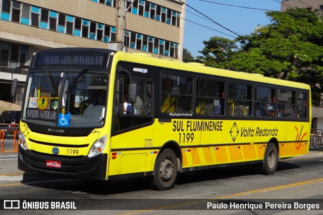 Viação Sul Fluminense 1199 na cidade de Volta Redonda, Rio de Janeiro, Brasil, por Paulo Henrique Pereira Borges. Número da foto: #12424419.