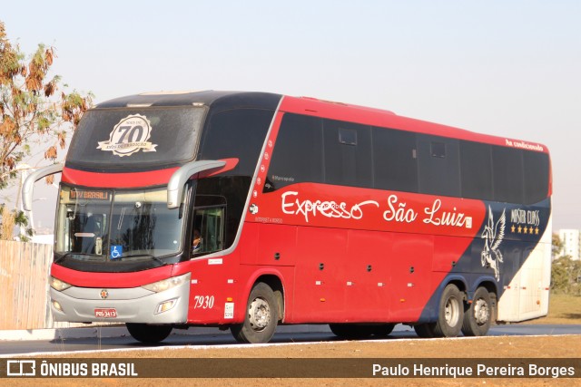 Expresso São Luiz 7930 na cidade de Brasília, Distrito Federal, Brasil, por Paulo Henrique Pereira Borges. Número da foto: #12424442.