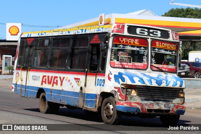 Empresa De Transporte Avay - Linea 63 005 na cidade de San Lorenzo, Central, Paraguai, por José Paredes. Número da foto: #12424795.