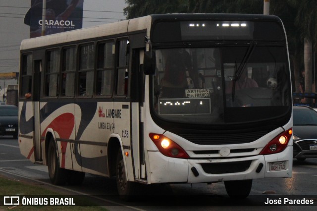 TTL S.A. - Transporte y Turismo Lambaré - Líneas 23-24-31 y 33 1156 na cidade de Mariano Roque Alonso, Central, Paraguai, por José Paredes. Número da foto: #12425076.