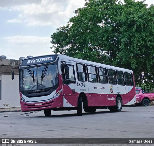 Transurb AE-006 na cidade de Belém, Pará, Brasil, por Samara Goes. Número da foto: #12423212.