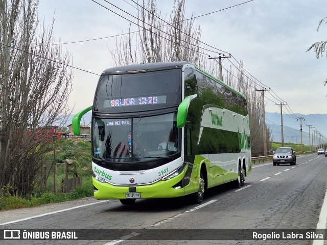 TurBus 3141 na cidade de Pudahuel, Santiago, Metropolitana de Santiago, Chile, por Rogelio Labra Silva. Número da foto: #12424816.