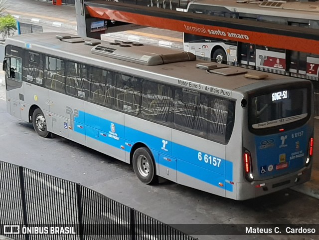 Transwolff Transportes e Turismo 6 6157 na cidade de São Paulo, São Paulo, Brasil, por Mateus C.  Cardoso. Número da foto: #12424257.