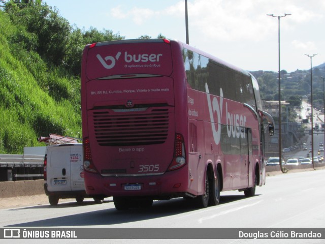Buser Brasil Tecnologia 3505 na cidade de Belo Horizonte, Minas Gerais, Brasil, por Douglas Célio Brandao. Número da foto: #12428049.