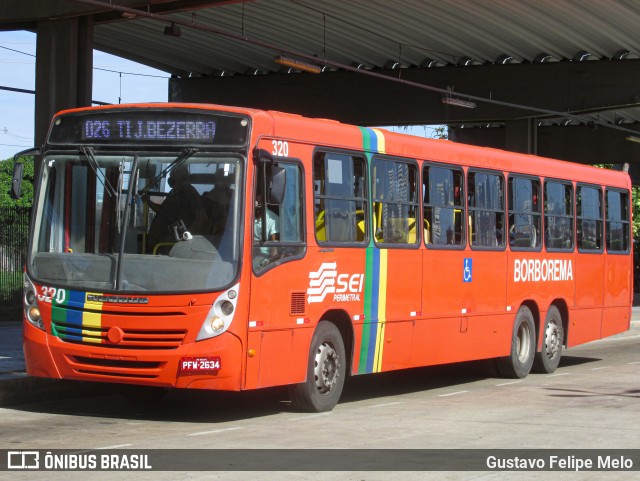 Borborema Imperial Transportes 320 na cidade de Recife, Pernambuco, Brasil, por Gustavo Felipe Melo. Número da foto: #12425530.