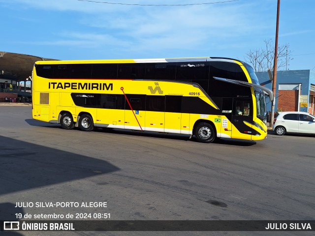Viação Nova Itapemirim 40916 na cidade de Porto Alegre, Rio Grande do Sul, Brasil, por JULIO SILVA. Número da foto: #12425367.