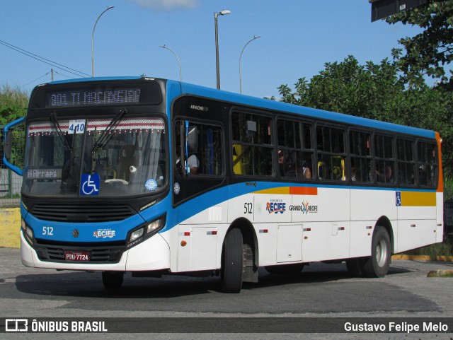 Consórcio Recife 512 na cidade de Recife, Pernambuco, Brasil, por Gustavo Felipe Melo. Número da foto: #12425520.
