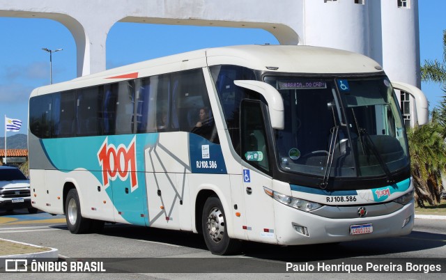 Auto Viação 1001 RJ 108.586 na cidade de Arraial do Cabo, Rio de Janeiro, Brasil, por Paulo Henrique Pereira Borges. Número da foto: #12429274.