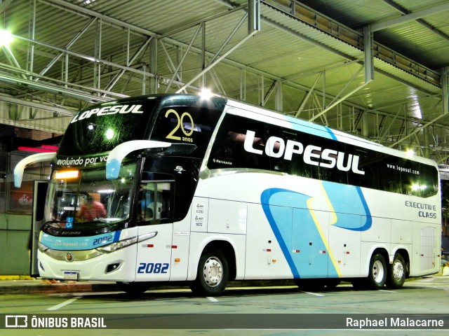 LopeSul Transportes - Lopes e Oliveira Transportes e Turismo - Lopes Sul 2082 na cidade de São José do Rio Preto, São Paulo, Brasil, por Raphael Malacarne. Número da foto: #12429996.