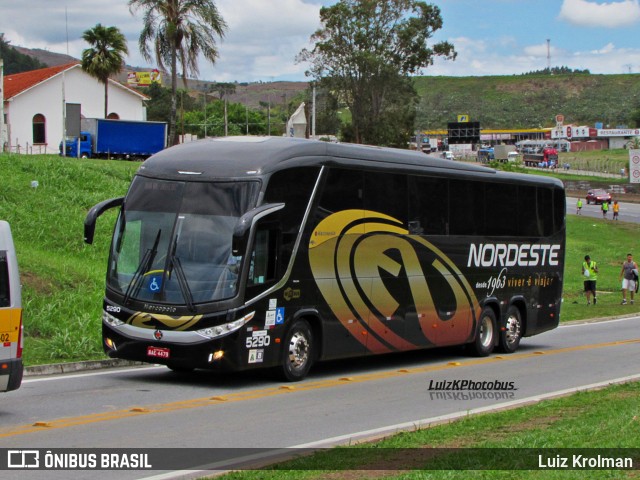 Expresso Nordeste 5290 na cidade de Aparecida, São Paulo, Brasil, por Luiz Krolman. Número da foto: #12430325.