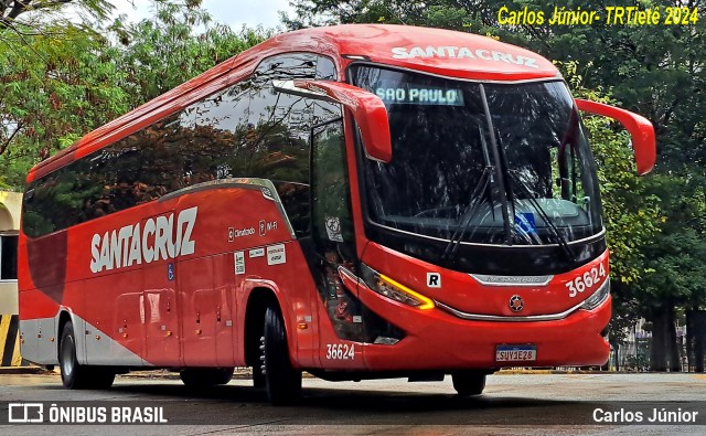 Viação Santa Cruz 36624 na cidade de São Paulo, São Paulo, Brasil, por Carlos Júnior. Número da foto: #12430689.