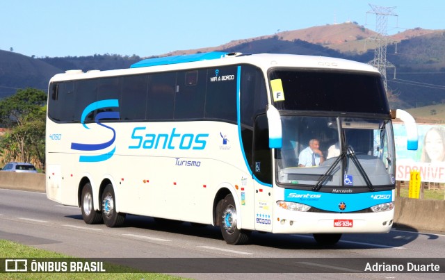 Santos Viagens e Turismo 4050 na cidade de Roseira, São Paulo, Brasil, por Adriano Duarte. Número da foto: #12430576.