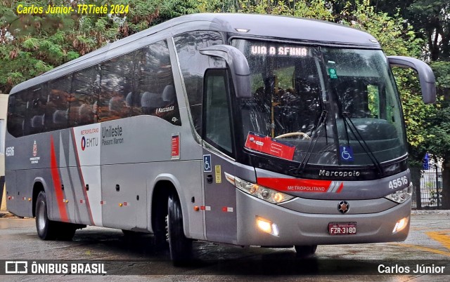 Empresa de Ônibus Pássaro Marron 45516 na cidade de São Paulo, São Paulo, Brasil, por Carlos Júnior. Número da foto: #12430712.