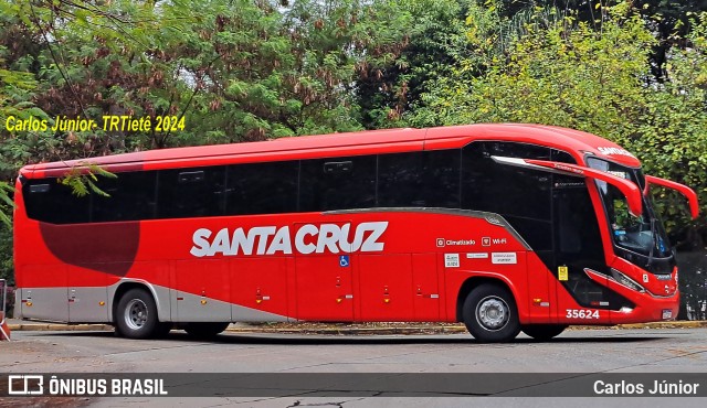 Viação Santa Cruz 35624 na cidade de São Paulo, São Paulo, Brasil, por Carlos Júnior. Número da foto: #12431175.
