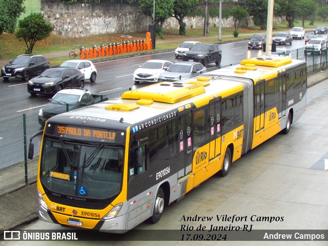 Mobi Rio E901056 na cidade de Rio de Janeiro, Rio de Janeiro, Brasil, por Andrew Campos. Número da foto: #12432167.