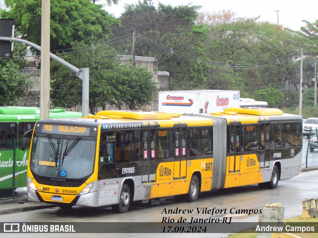Mobi Rio E901085 na cidade de Rio de Janeiro, Rio de Janeiro, Brasil, por Andrew Campos. Número da foto: #12432174.