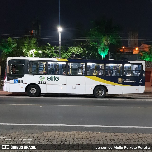 Viação Elite 2333 na cidade de Volta Redonda, Rio de Janeiro, Brasil, por Jerson de Mello Peixoto Pereira. Número da foto: #12430971.