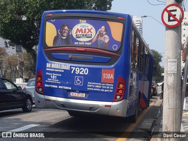 BR Mobilidade Baixada Santista 7920 na cidade de Santos, São Paulo, Brasil, por Davi Cesar. Número da foto: #12430885.