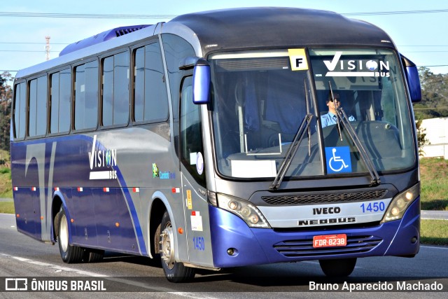 Vision Bus - Viação Vicentini 1450 na cidade de Nazaré Paulista, São Paulo, Brasil, por Bruno Aparecido Machado. Número da foto: #12432845.