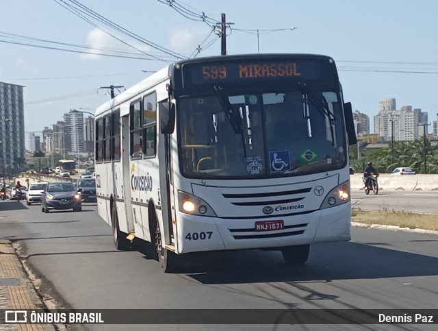 Empresa de Transportes Nossa Senhora da Conceição 4007 na cidade de Natal, Rio Grande do Norte, Brasil, por Dennis Paz. Número da foto: #12433170.