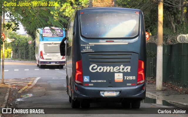 Viação Cometa 721511 na cidade de São Paulo, São Paulo, Brasil, por Carlos Júnior. Número da foto: #12432679.