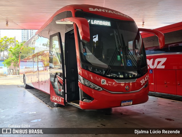 Viação Santa Cruz 36424 na cidade de Pouso Alegre, Minas Gerais, Brasil, por Djalma Lúcio Rezende. Número da foto: #12434468.