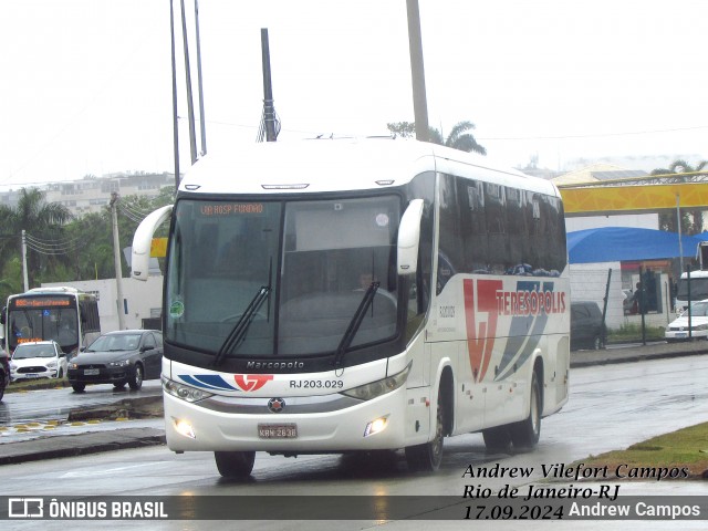 Viação Teresópolis RJ 203.029 na cidade de Rio de Janeiro, Rio de Janeiro, Brasil, por Andrew Campos. Número da foto: #12436111.
