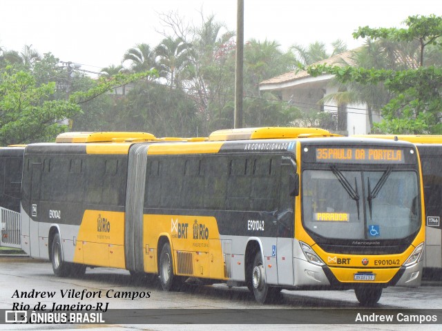 Mobi Rio E901042 na cidade de Rio de Janeiro, Rio de Janeiro, Brasil, por Andrew Campos. Número da foto: #12435842.