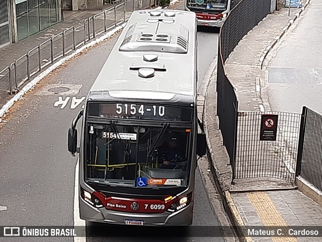 Viação Gatusa Transportes Urbanos 7 6099 na cidade de São Paulo, São Paulo, Brasil, por Mateus C.  Cardoso. Número da foto: #12434370.