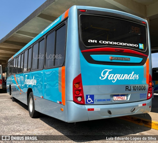 Auto Ônibus Fagundes RJ 101.008 na cidade de Niterói, Rio de Janeiro, Brasil, por Luiz Eduardo Lopes da Silva. Número da foto: #12433911.