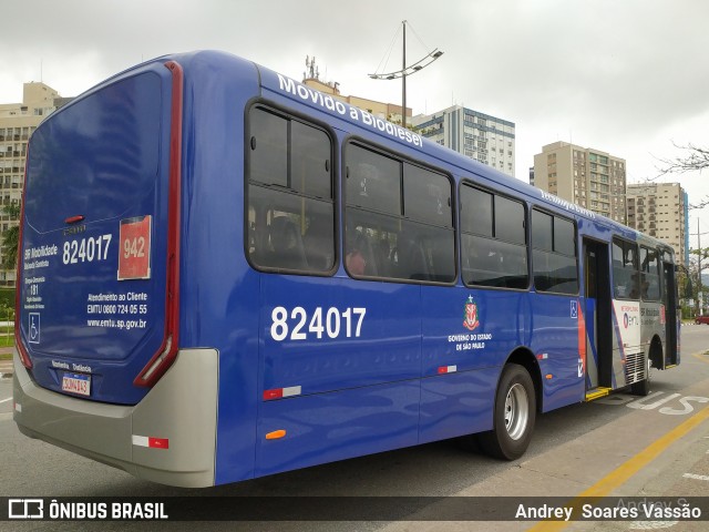 BR Mobilidade Baixada Santista 824017 na cidade de Santos, São Paulo, Brasil, por Andrey  Soares Vassão. Número da foto: #12433484.